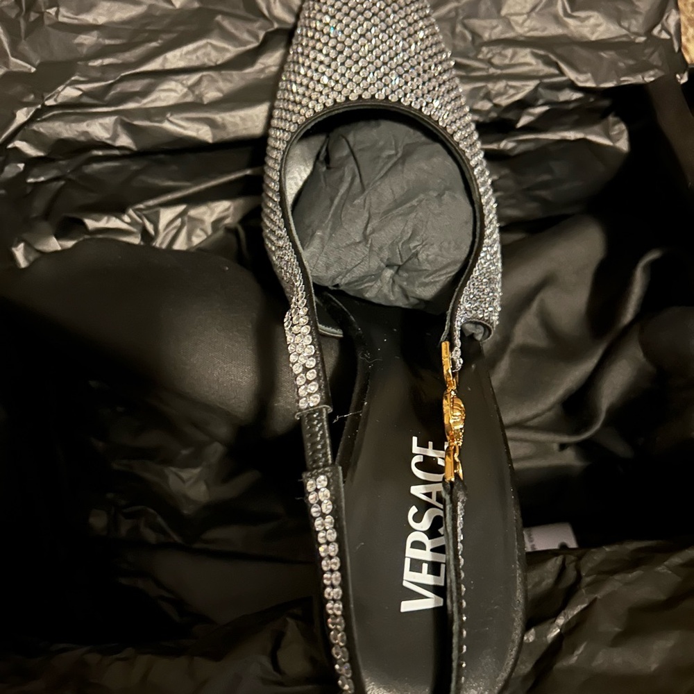 Versace Slingback Pumps Size 41 color silver multi - Picture 4 of 6